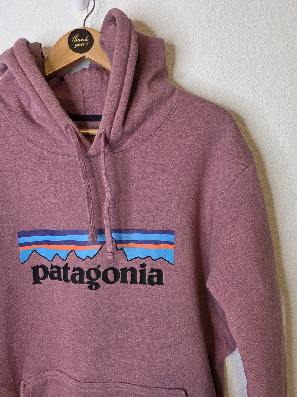 Patagonia P-6 Logo Uprisal Hoody Pullover Sweater Womens XXL MAUVE